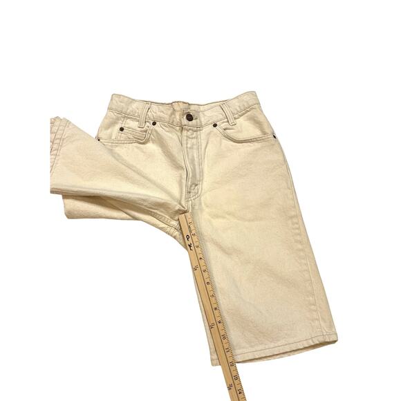 Vtg Levis 550 Jean Shorts Men 30 (28) Cream Relaxed Fit Denim 90s Orange Tab USA - Picture 8 of 9